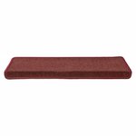 vidaXL Tapis d'escalier 15 pièces 65 x 21 x 4 cm Bordeaux Bordure rectangulaire