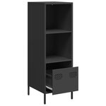 vidaXL Buffet haut noir 35x39x103 5 cm acier