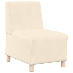 vidaXL Unité de Sofa Modulaire Sans Accoudoirs Crème 55 x 74 x 82 cm