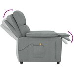 vidaXL Fauteuil de massage Gris foncé Tissu