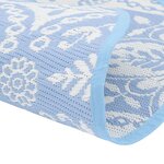 vidaXL Tapis d'extérieur bleu azuré Ø120 cm PP