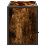 vidaXL Meuble TV chêne fumé 100x31x39 5 cm bois d'ingénierie et métal