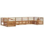 vidaXL Ensemble de canapés d'extérieur 7 Pièces Naturel