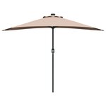 vidaXL Parasol de jardin Taupe 294 x 150 x 224 cm tissu