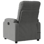 vidaXL Fauteuil inclinable de massage électrique gris foncé
