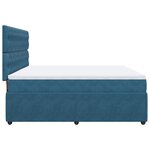 vidaXL Sommier à lattes de lit et matelas bleu 180x200 cm velours