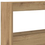 vidaXL Armoire tête de lit avec LED chêne artisanal 140x17x102 cm