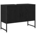 vidaXL Ensemble de mobilier de salle de bain avec stockage 2 Pièces Noir