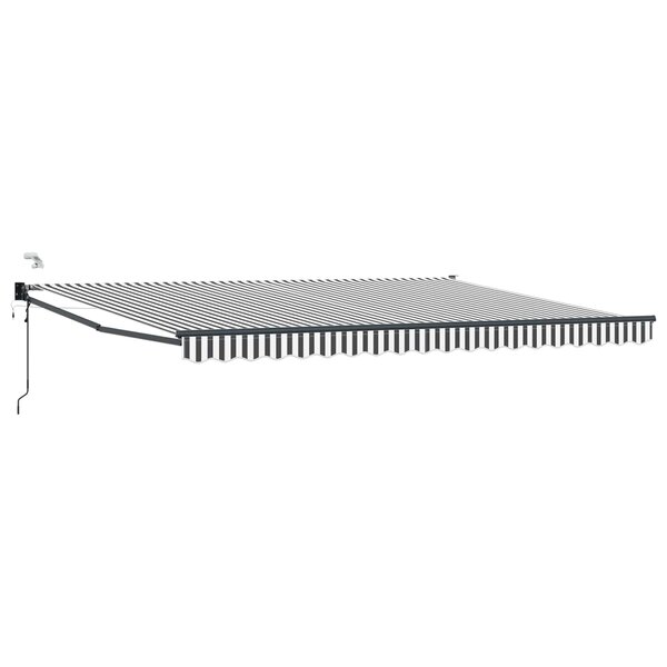 vidaXL Auvent rétractable électrique Anthracite et blanc 5 x 3 m
