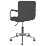 vidaXL Chaise pivotante de bureau Gris foncé Tissu