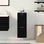 vidaXL Meuble de Salle de Bain avec porte Chêne noir 30 x 30 x 80 cm