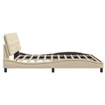 vidaXL Cadre de lit sans matelas crème 200x200 cm tissu