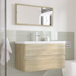 vidaXL Ensemble de meubles de salle de bain 3 Pièces chêne sonoma