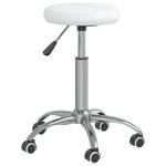 vidaXL Chaise de salle à manger Blanc Similicuir