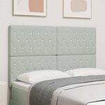 vidaXL Tête de Lit en Velours Argyle Gris clair 160 cm Velours
