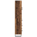 vidaXL Haut Armoire 2 Pièces Bois Ancien Bois Aggloméré et Verre