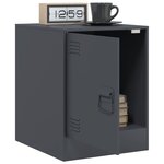 vidaXL Table de chevet anthracite 34 5x39x44 cm acier