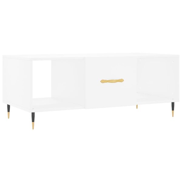 vidaXL Table basse blanc 102x50x40 cm bois d'ingénierie