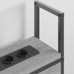 vidaXL Headboard de Rangement avec Station de Charge Sonoma gris