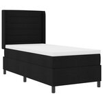 Lit à ressorts vidaXL avec matelas noir 100x200 cm en tissu