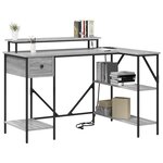 vidaXL Bureau Gris Sonoma 120 x 79 x 86 5 cm Bois d'ingénierie