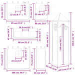 vidaXL Rideaux pour lit mezzanine avec tour bleu polyester