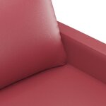 vidaXL Ensemble de canapés 3 Pièces et coussins Rouge bordeaux Similicuir