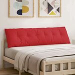 vidaXL Coussin de Dos Rouge 180 x 19 x 50 cm tissu