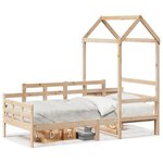 vidaXL Lit de jour avec toit 90x190 cm bois de pin massif
