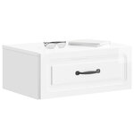 vidaXL Cabinet de chevet mural 2 Pièces Blanc brillant 49 x 34 5 x 20 cm