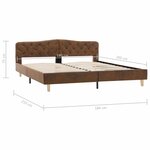 vidaXL Cadre de lit Marron Similicuir daim 180x200 cm