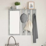 vidaXL Porte-manteau mural avec étagère Gris béton 84 x 10 x 80 cm