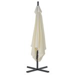 vidaXL Parasol de jardin en porte-à-faux avec poteau en acier sable