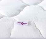 vidaXL Surmatelas en Coco Blanc 160 x 200 cm Tissu jacquard