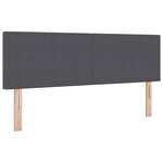 vidaXL Tête de lit LED avec tête de lit Gris foncé 160 cm Polyester