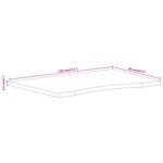 vidaXL Dessus de bureau avec courbe 120x60x2 5 cm manguier massif brut