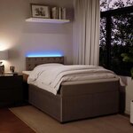 vidaXL Sommier à lattes de lit et matelas Gris clair 120x200cm Velours