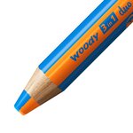 Crayon multi-talents woody 3 in 1 duo - orange-bleu x 5 STABILO