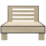 vidaXL Cadre de lit sans matelas chêne sonoma 75x190 cm