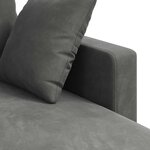 vidaXL Canapé Gris foncé 198 x 134 x 80 cm Velours