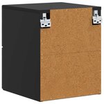 vidaXL Cabinet de chevet mural 2 Pièces Noir 34 5 x 33 x 40 cm