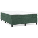 vidaXL Cadre de lit Vert foncé 140x200 cm Velours