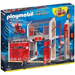 Playmobil 9462 - city action - caserne de pompiers avec hélicoptere