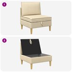vidaXL Sofa avec rangement Tissu