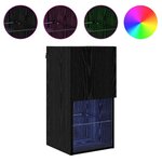 vidaXL Meuble TV mural Chêne noir 30 5 x 30 x 60 cm Bois d'ingénierie