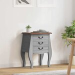 vidaXL Table de chevet bois d'acajou massif 48x35x64 cm