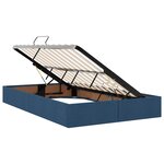 vidaXL Lit avec rangement et matelas Bleu 120 x 190 cm Polyester