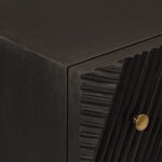 vidaXL Commode noir 55x30x76 cm bois massif de manguier et fer