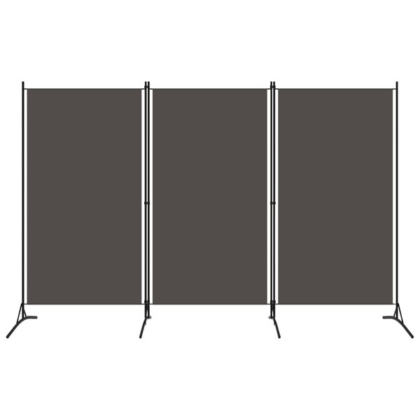 vidaXL Cloison de séparation 3 panneaux Anthracite 260x180 cm