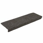 vidaXL Tapis d'escalier autocollants 30 pièces 65 x 21 x 4 cm Anthracite Bord rectangulaire